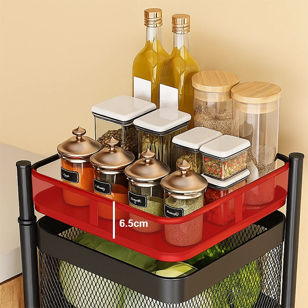 SpinRack™ wózek z obrotowym stelażem - 4 poziomy