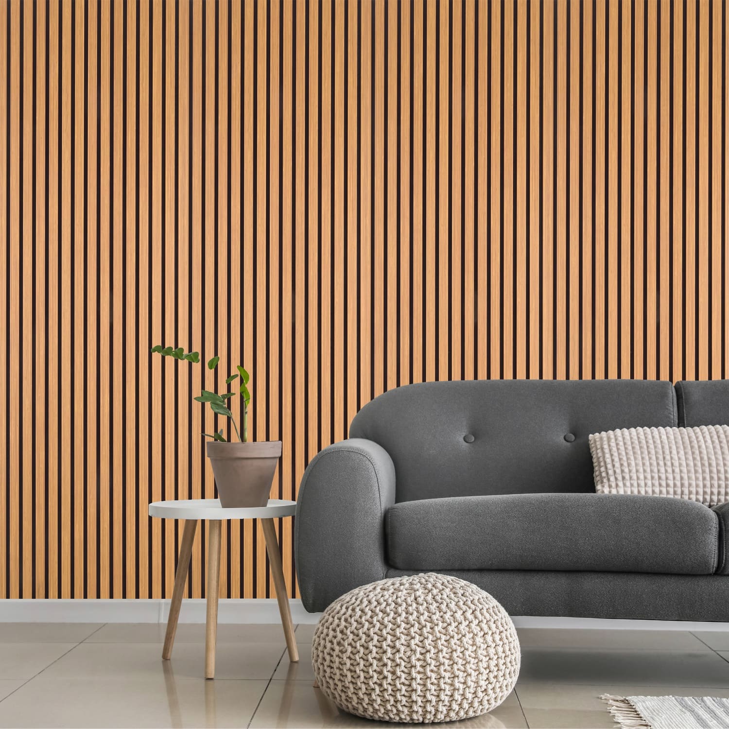 WoodyPanel™ drewniane panele ścienne imitujące naklejki - 10m x 60cm (6m2)