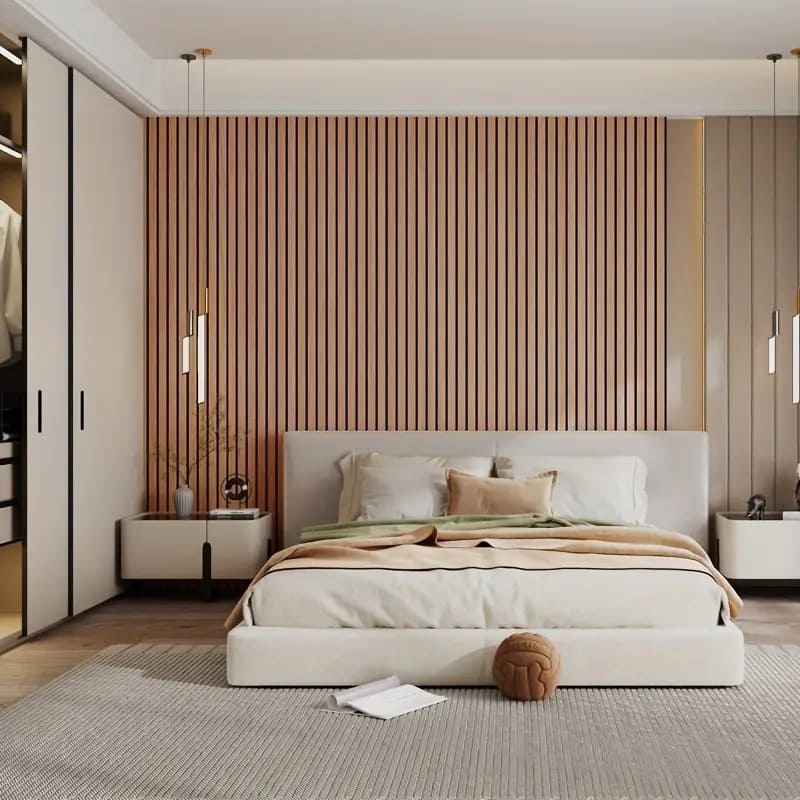 WoodyPanel™ drewniane panele ścienne imitujące naklejki - 10m x 60cm (6m2)