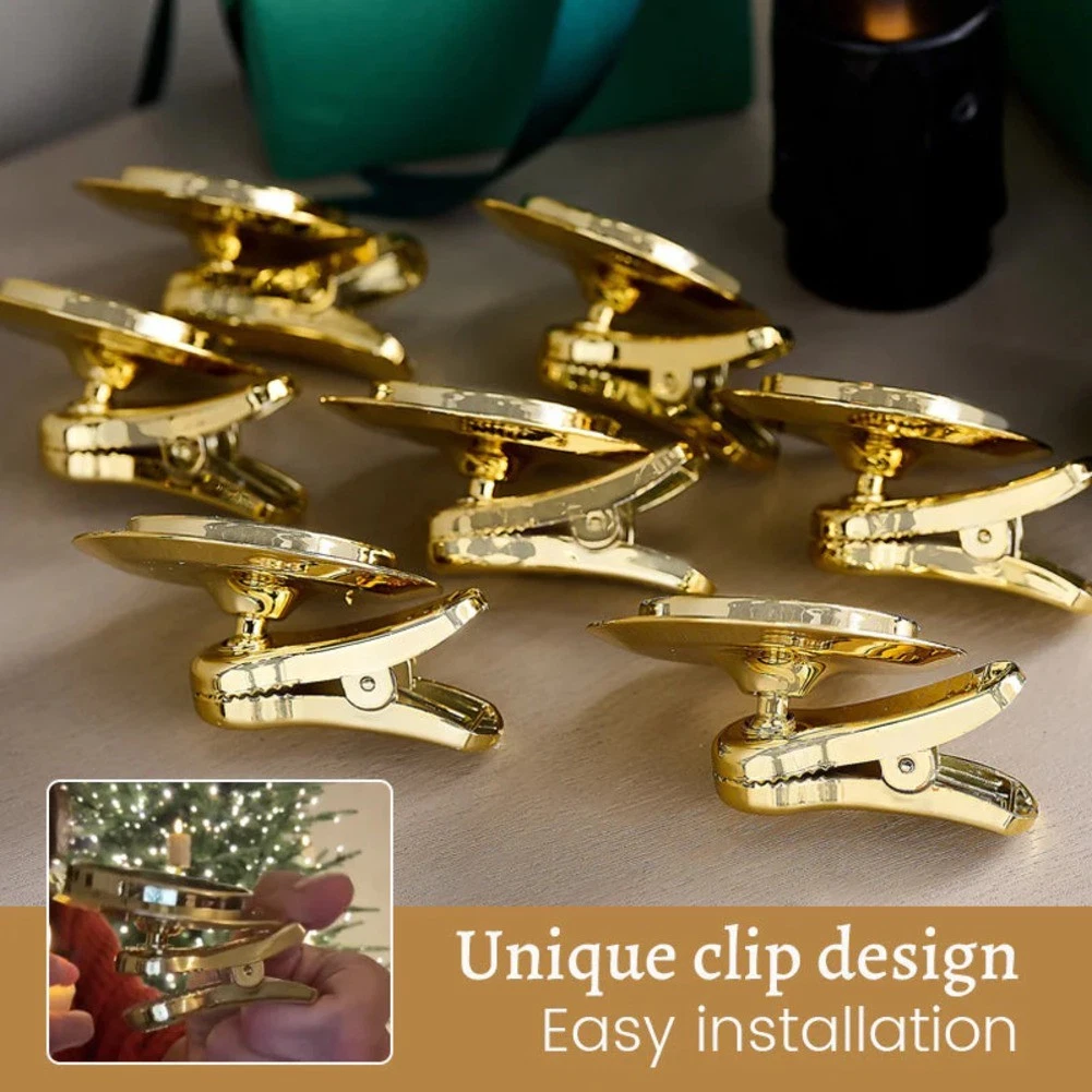 CandleTree™ Lumânări LED cu clip pentru bradul de Crăciun - pachet de 10