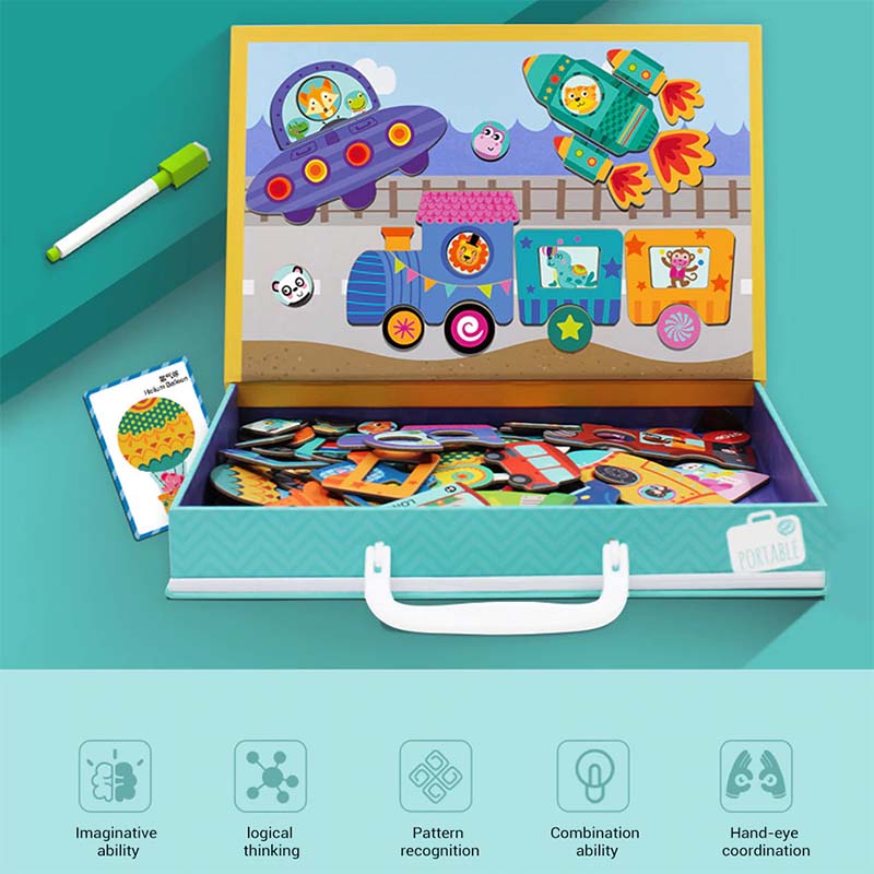 Cutie cu puzzle magnetic TediGame