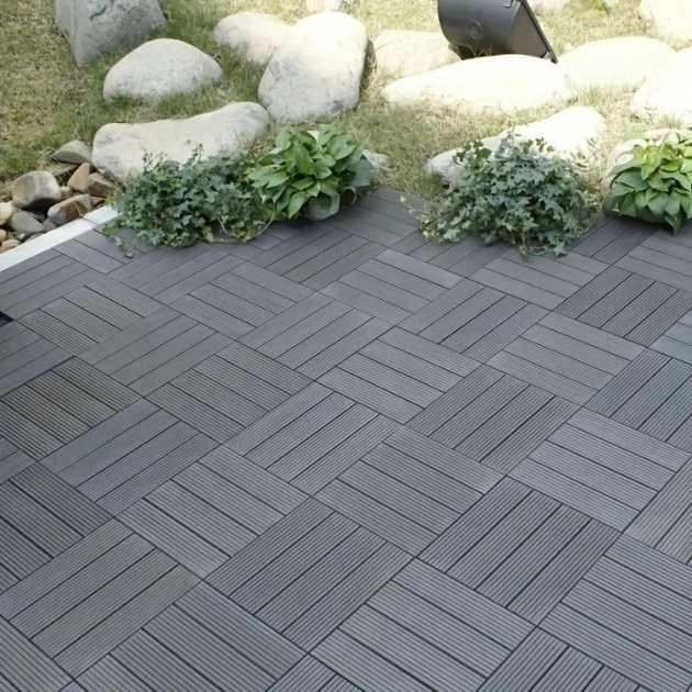 DeckLock™ plăci de podea PVC interconectabile, imitație lemn - 12 bucăți (30x30 cm)