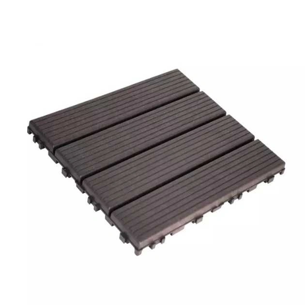 DeckLock™ plăci de podea PVC interconectabile, imitație lemn - 12 bucăți (30x30 cm)