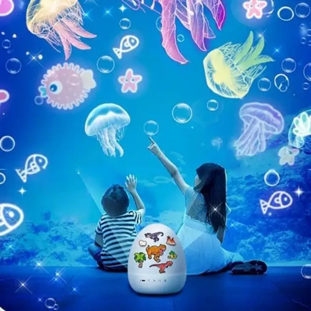 DinoGlow™ proiector LED pentru ouă de dinozaur cu 21 de teme