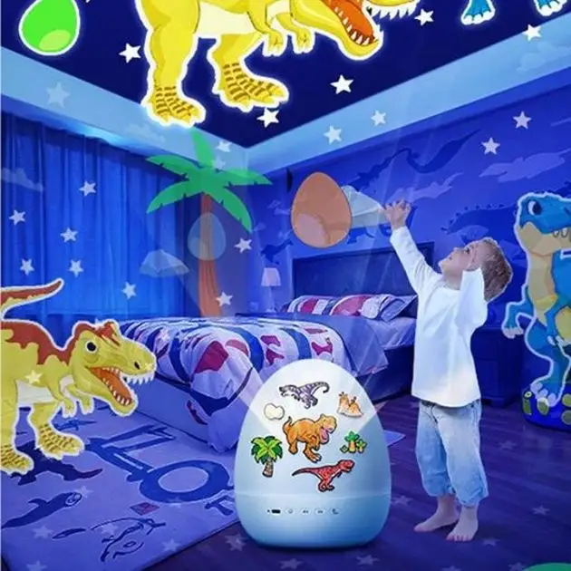 DinoGlow™ proiector LED pentru ouă de dinozaur cu 21 de teme