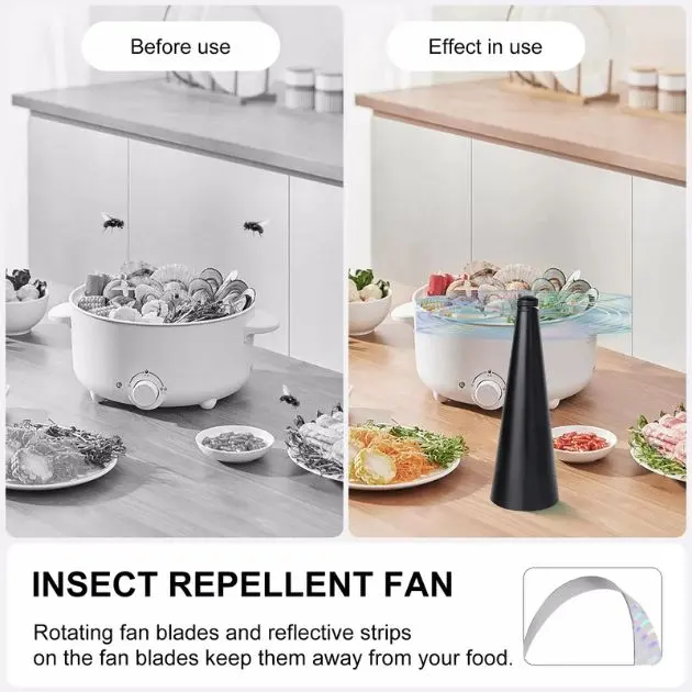 FlyAway™ Fly Repellent Ventilator de masă, 1+1 GRATIS