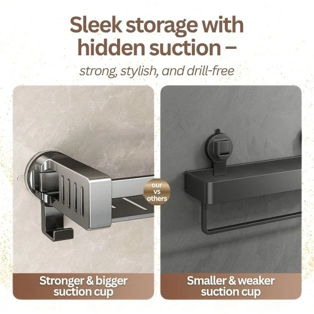 LotionShelf™ raft de duș cu ventuză pentru loțiuni