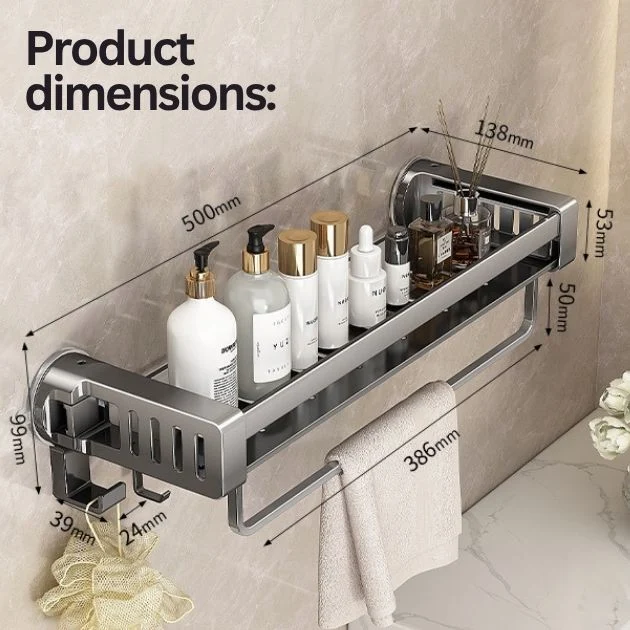 LotionShelf™ raft de duș cu ventuză pentru loțiuni