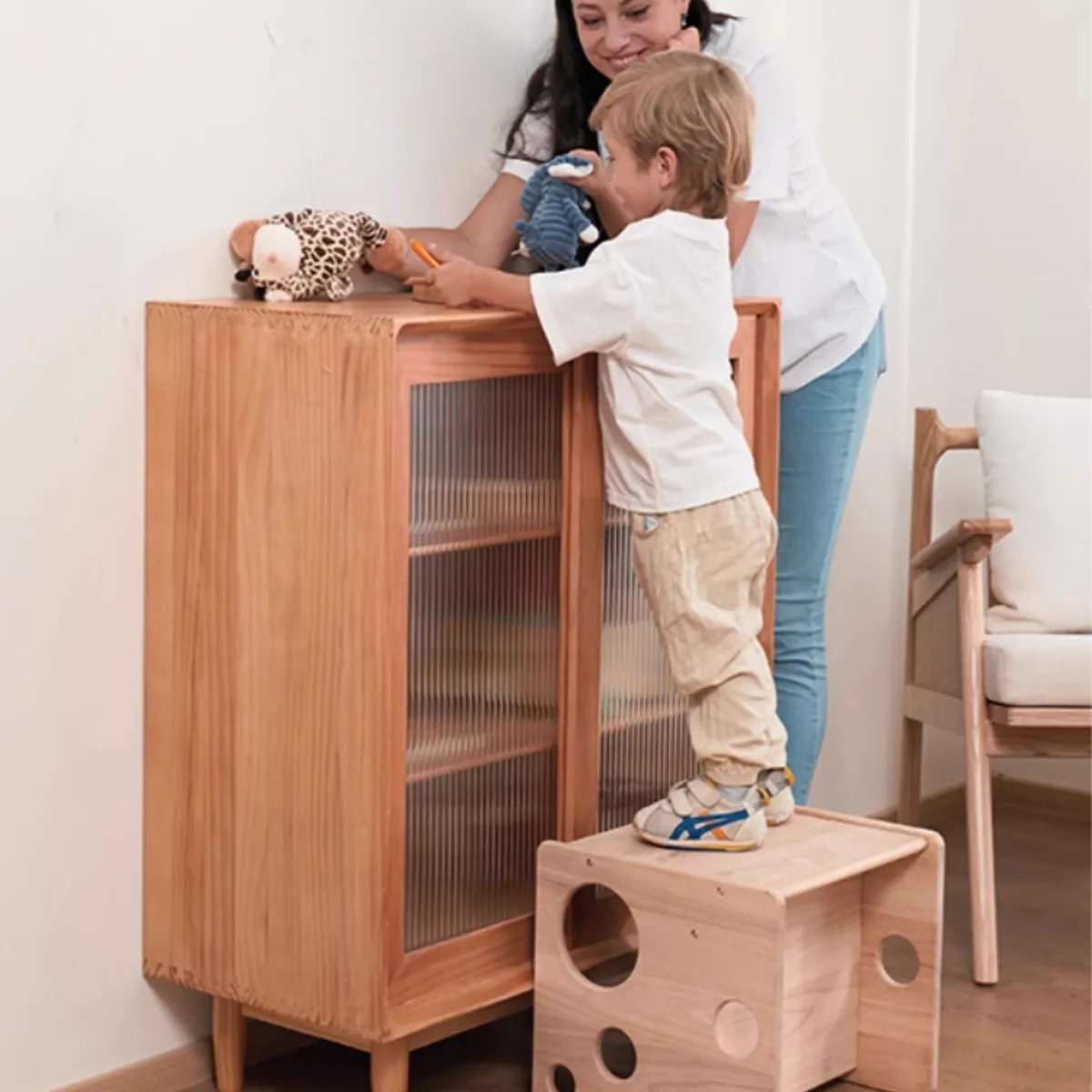 MonteKiddo™ set de masă din lemn pentru copii mici