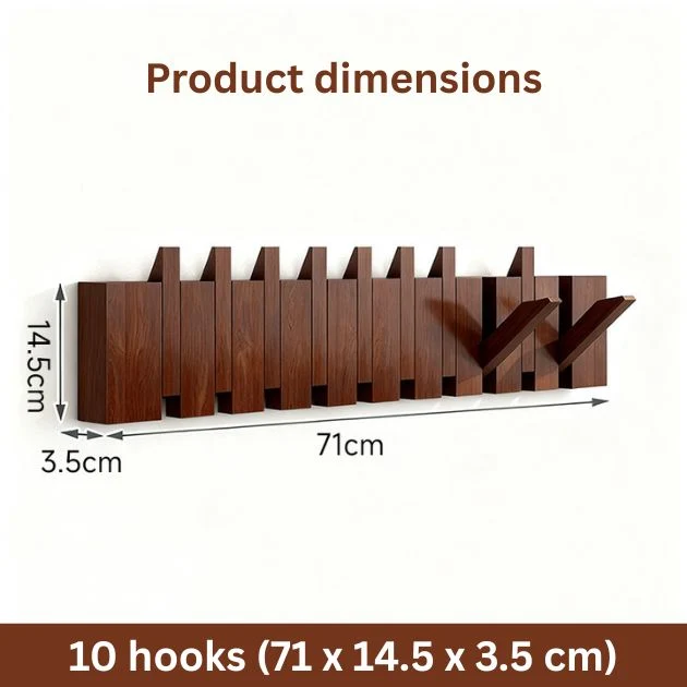 PianoRack™ cuier din lemn în formă de clape de pian