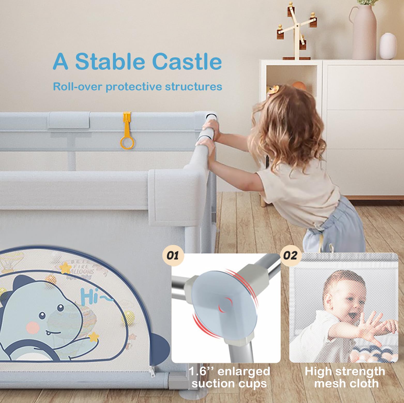 PlayFort™ țarc de joacă pentru copii - 180 x 150 cm