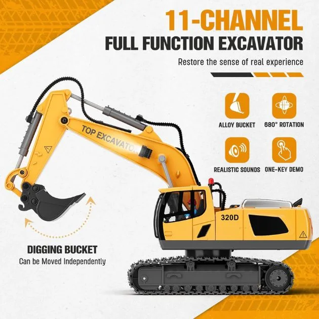 PowerCrew™ Mașină de construcții electrică cu telecomandă
