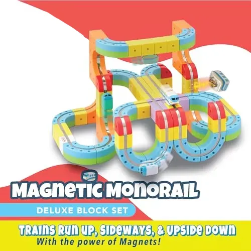Kit de construcție monorail magnetic RailMag™ - 66 bucăți