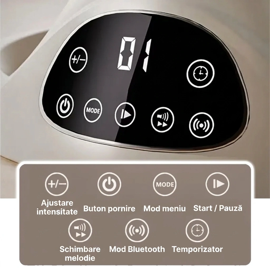 Balansoar electric cu telecomandă pentru bebeluși RockyBaby™