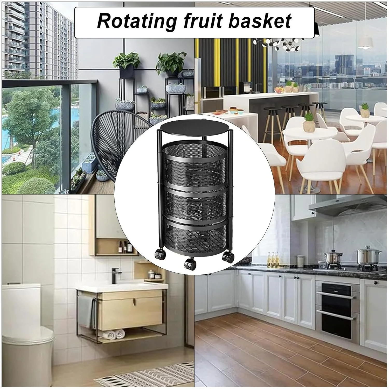 Organizator troler cu 3 niveluri RotatoRack™