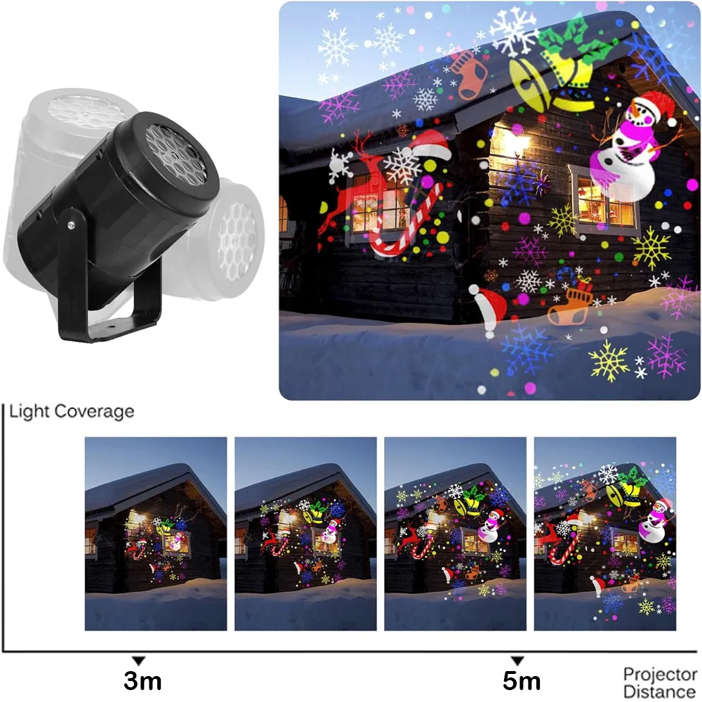 Proiector de lumini de Crăciun SantaLight™ cu 16 modele