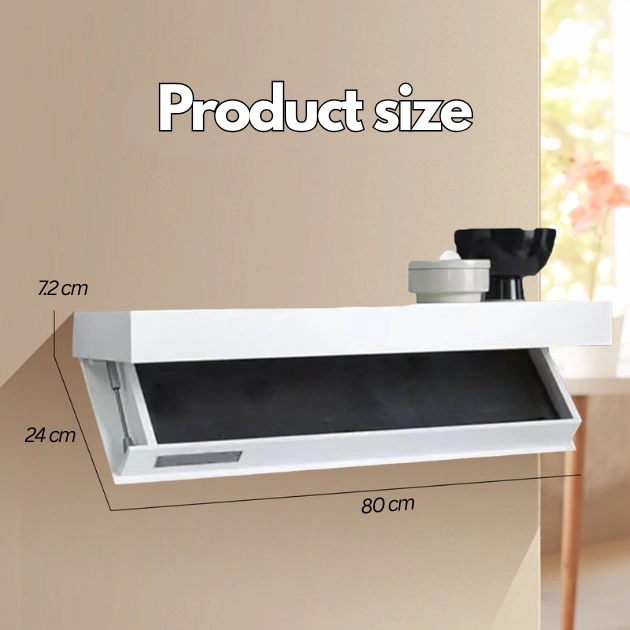 SecretShelf™ raft de perete cu compartiment ascuns - 80 x 24 x 7.2 cm