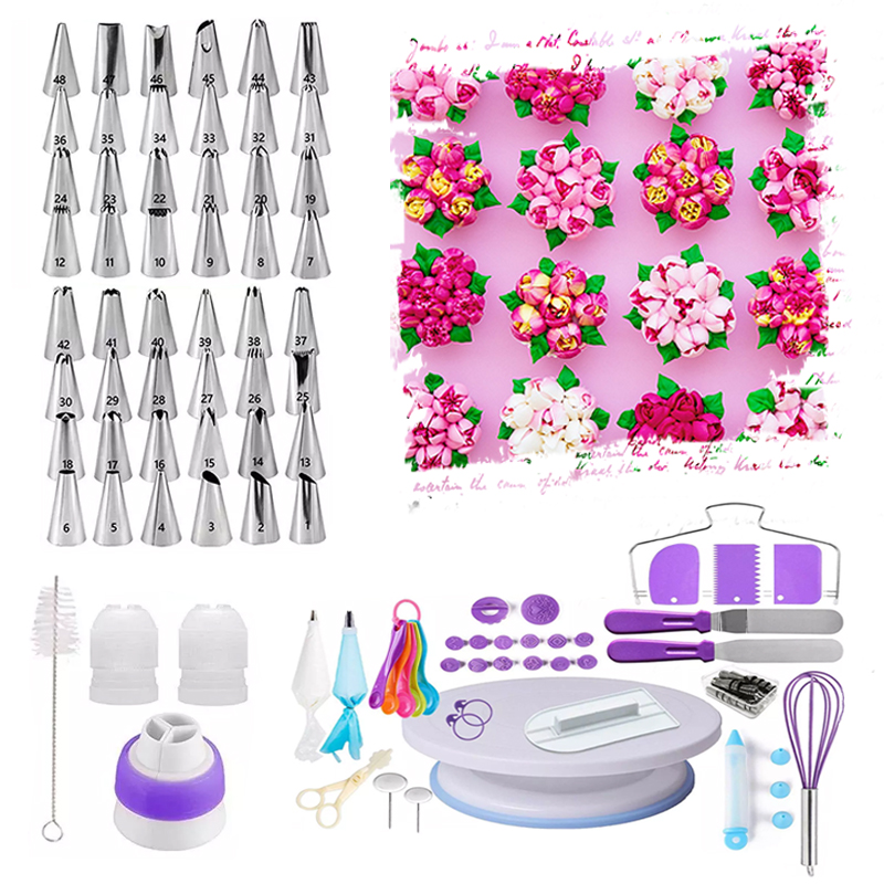 Set cu 137 de piese pentru decorarea torturilor SugarCraft