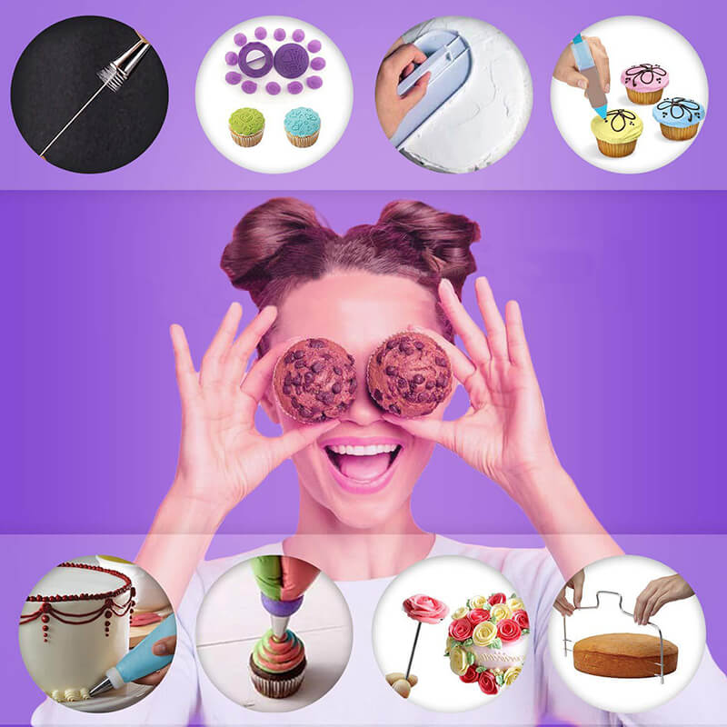 Set cu 137 de piese pentru decorarea torturilor SugarCraft