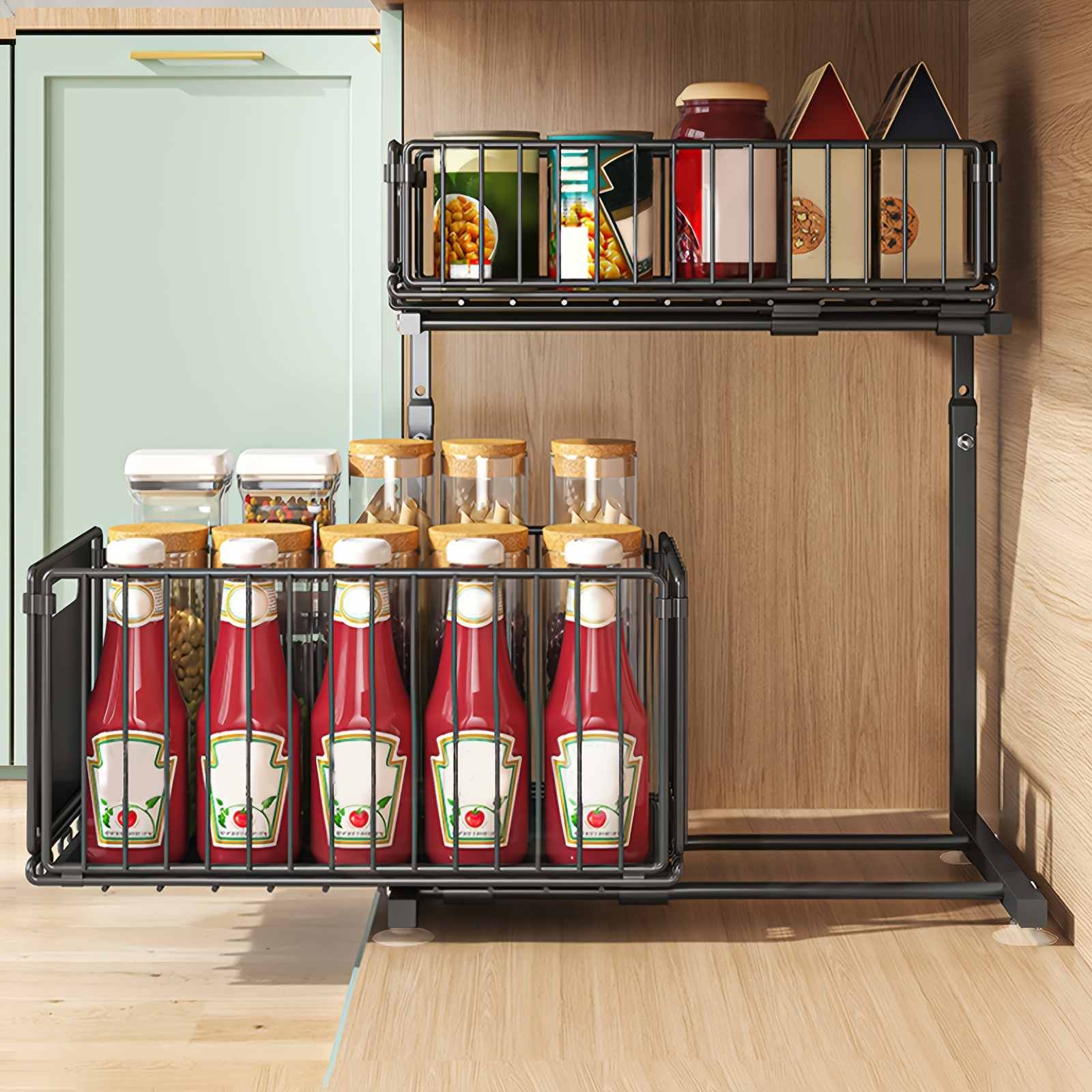 SinkSlide™ organizator cu sertar glisant pe 2 niveluri