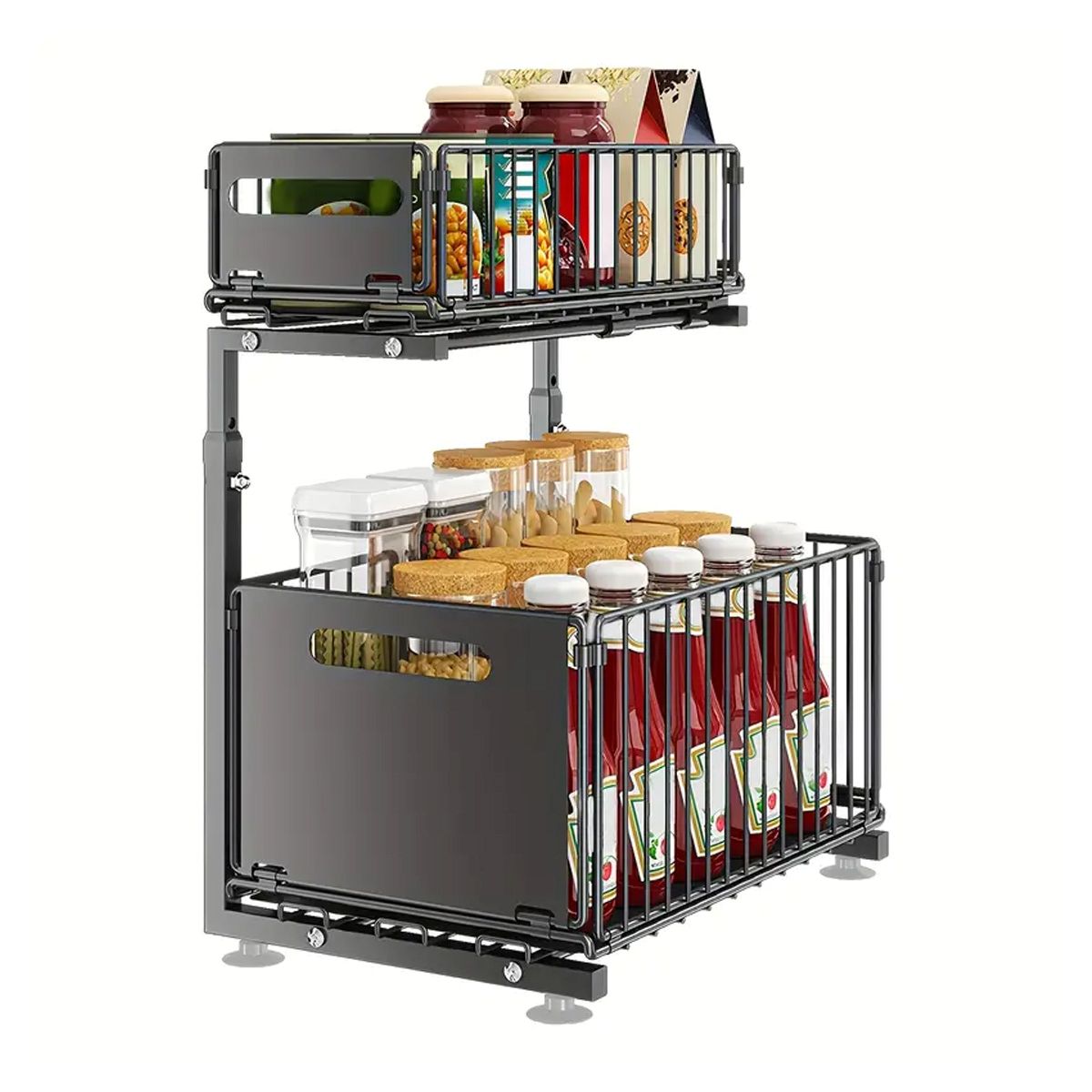 SinkSlide™ organizator cu sertar glisant pe 2 niveluri