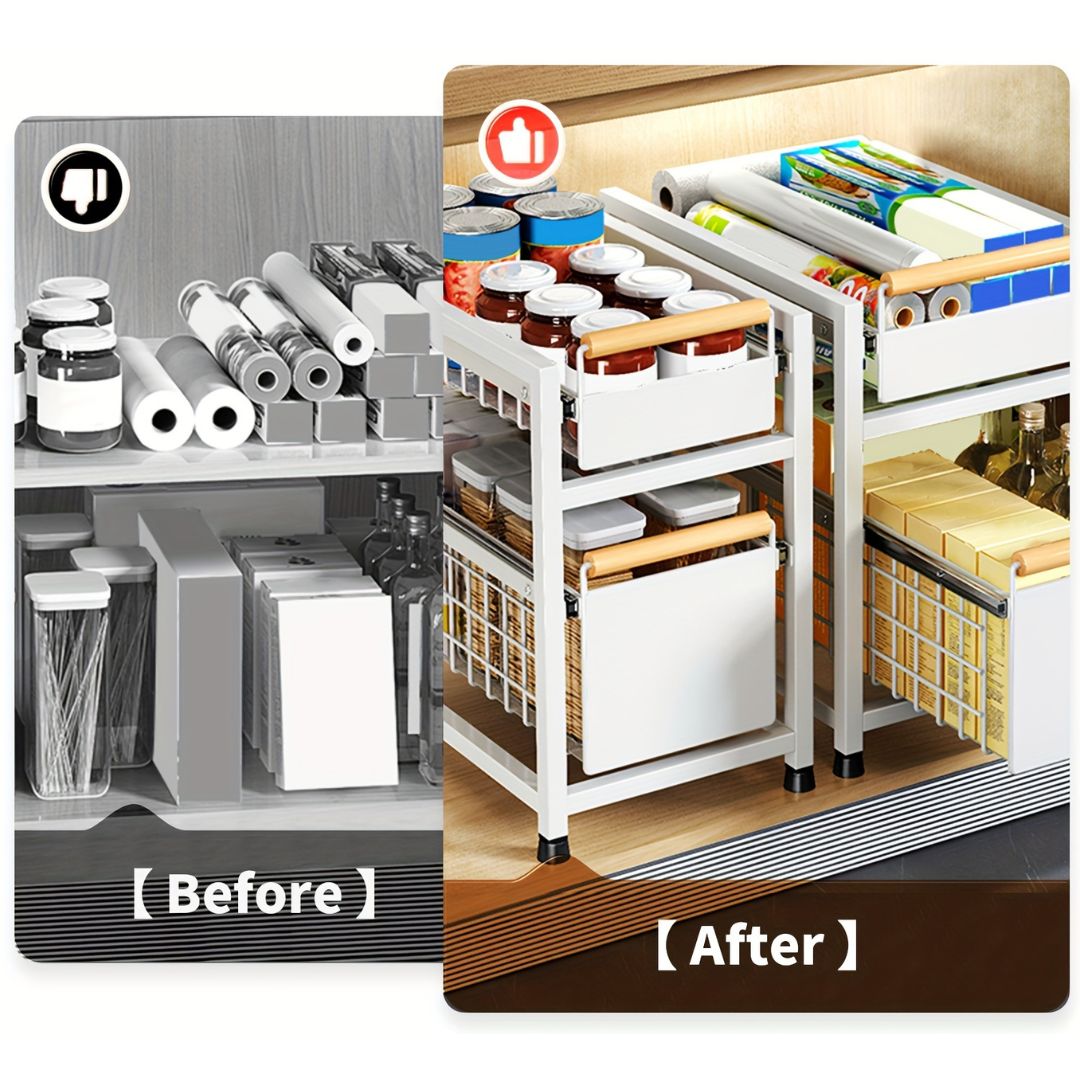 SlideRaw™ organizator cu sertar glisant pe 2 niveluri
