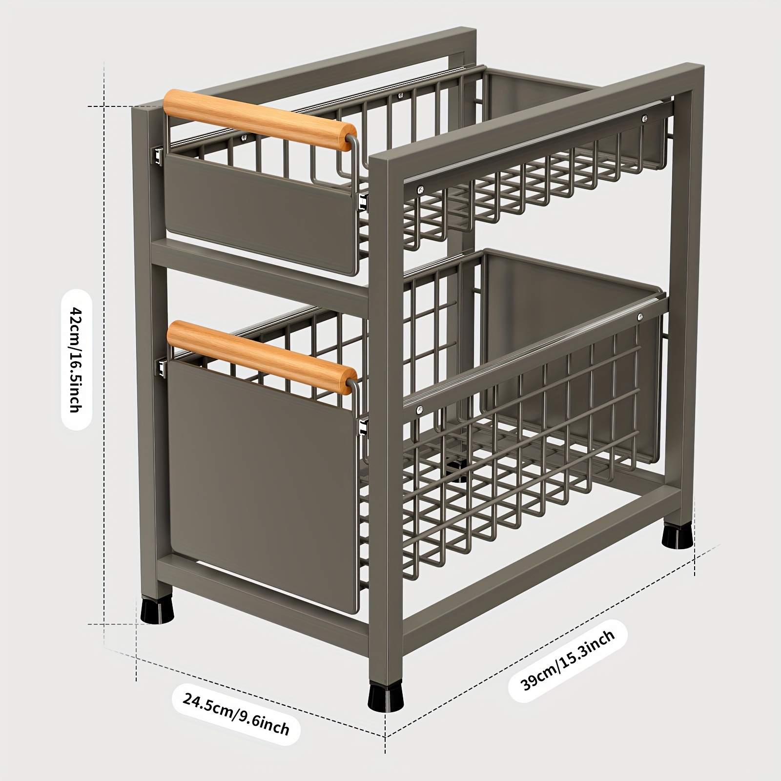 SlideRaw™ organizator cu sertar glisant pe 2 niveluri