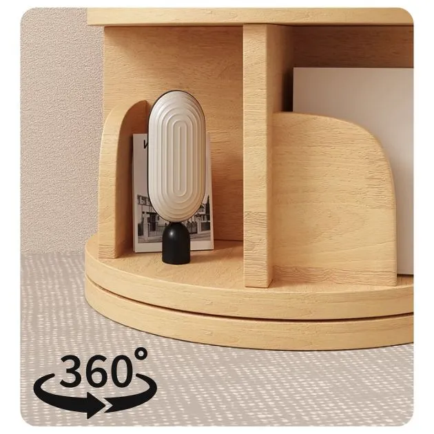 SpinTower™ raft rotativ din lemn pe mai multe niveluri