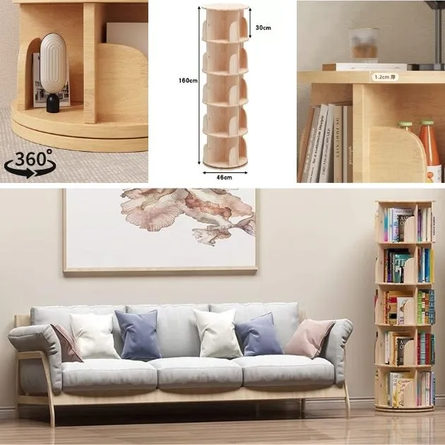 SpinTower™ raft rotativ din lemn pe mai multe niveluri