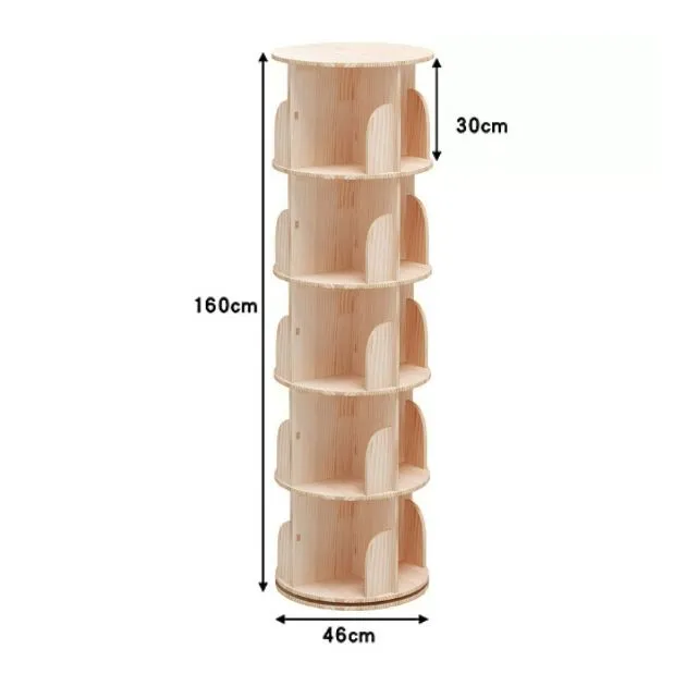 SpinTower™ raft rotativ din lemn pe mai multe niveluri