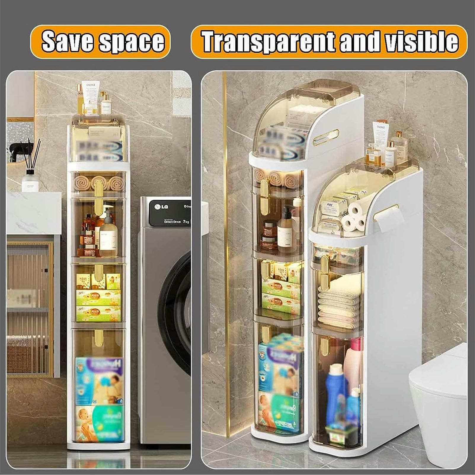 StoreMaster™ raft economizor de spațiu pentru baie