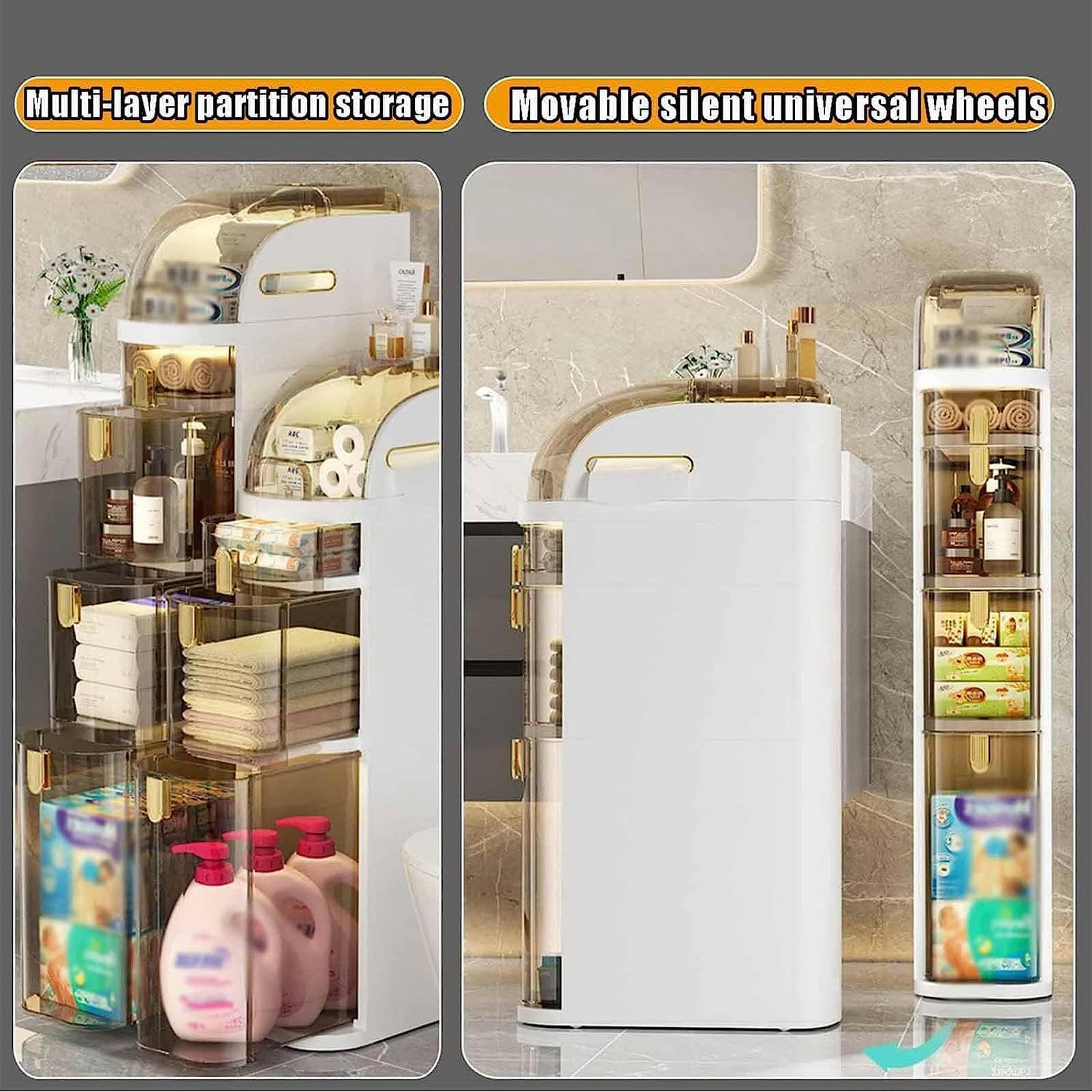 StoreMaster™ raft economizor de spațiu pentru baie