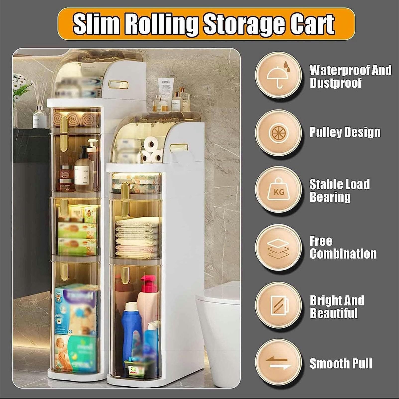 StoreMaster™ raft economizor de spațiu pentru baie