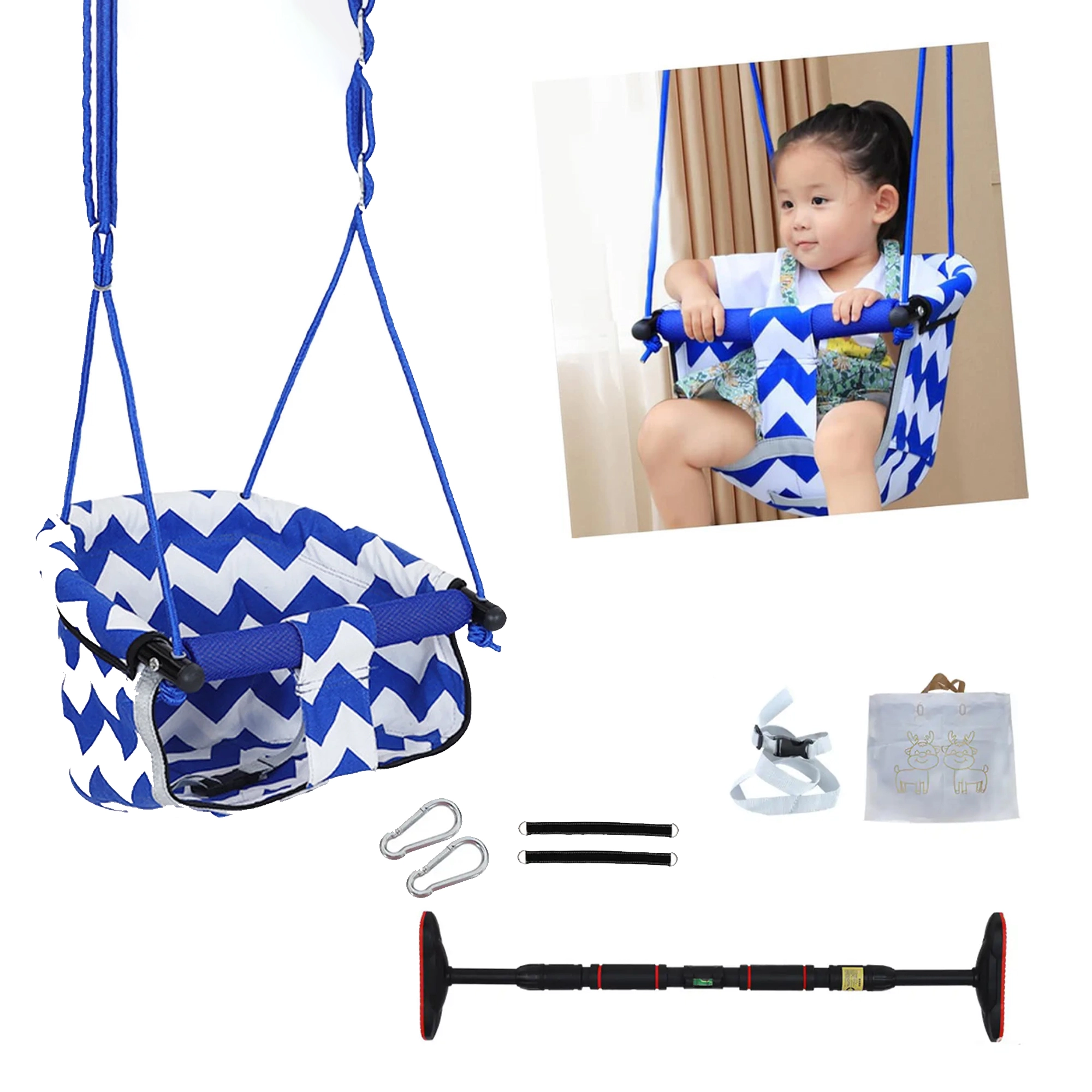 SwingJoy™ bară de tensiune pentru leagăn suspendat pentru copii