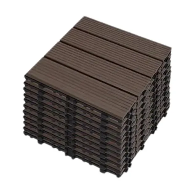 DeckLock™ isprepletajuće PVC pločice za terasu u imitaciji drveta – 12x (30x30cm) = 1,08 m²