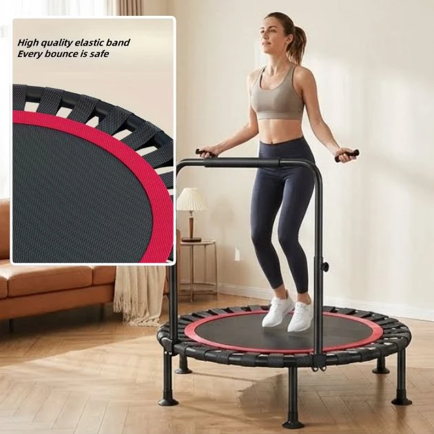 BouncePro™ skladací trampolína s nastaviteľným zábradlím