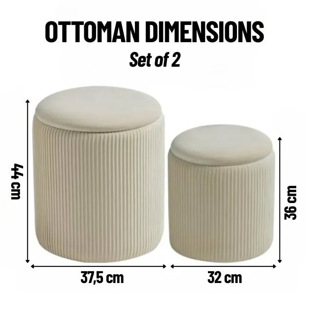 Tabura™ Sada úložných taburetov s obojstranným vekom
